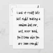 Voodoo Dollars Postkarte (Vorne/Hinten)