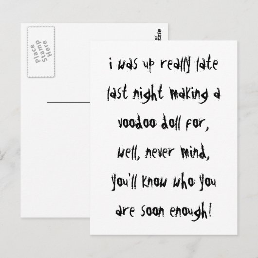 Voodoo Dollars Postkarte (Vorne/Hinten)