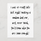 Voodoo Dollars Postkarte (Vorderseite)