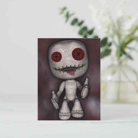 Voodoo Dolly Postkarte (Stehend Vorderseite)