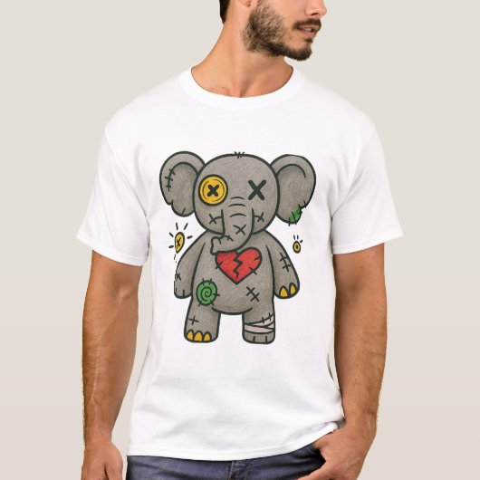 Voodoo Elephant Tee — Soft But Strong (Vorderseite)