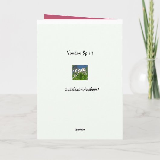 Voodoo-Geist Halloween Karte (Rückseite)