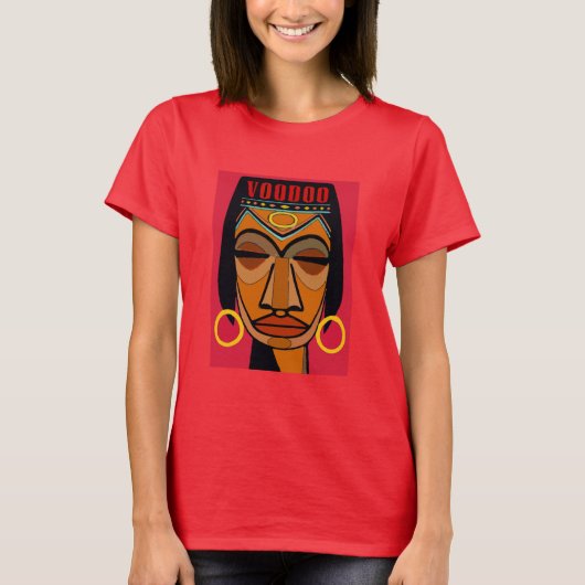 Voodoo-Gesicht Matisse-Stil T-Shirt (Vorderseite)