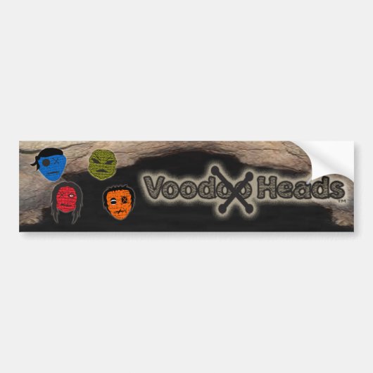Voodoo Heads ~ Höhle Autoaufkleber (Vorne)
