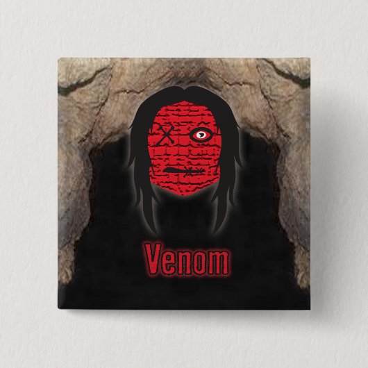 Voodoo Heads ~ Höhle Button (Vorderseite)