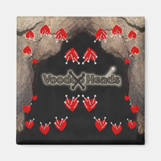 Voodoo Heads ~ Höhle Magnet (Vorne)