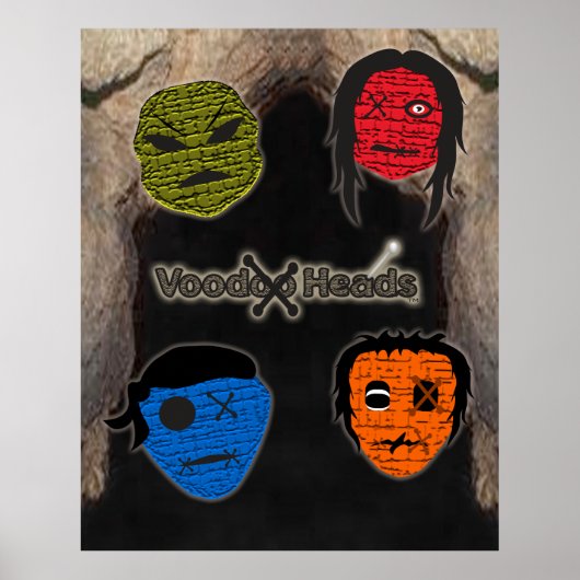 Voodoo Heads ~ Höhle Poster (Vorne)