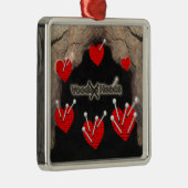 Voodoo Heads ~ Höhle Silbernes Ornament (Rechts)