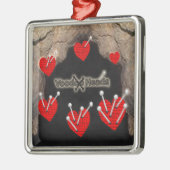 Voodoo Heads ~ Höhle Silbernes Ornament (Links)