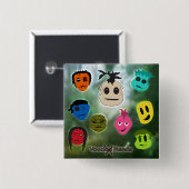 Voodoo Heads ~ Sumpf Button (Vorne & Hinten)