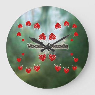 Voodoo Heads ~ Sumpf Große Wanduhr