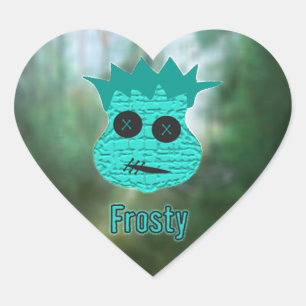 Voodoo Heads ~ Sumpf Herz-Aufkleber