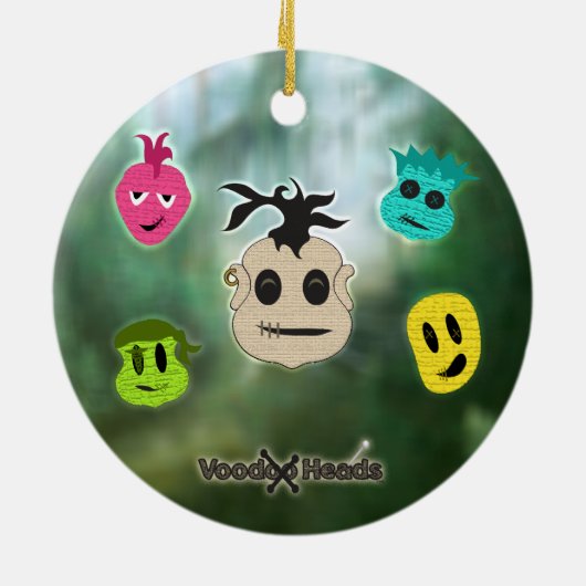 Voodoo Heads ~ Sumpf Keramik Ornament (Hinten)