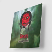 Voodoo Heads ~ Sumpf Quadratische Wanduhr (Winkel)