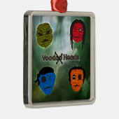 Voodoo Heads ~ Sumpf Silbernes Ornament (Rechts)