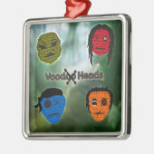 Voodoo Heads ~ Sumpf Silbernes Ornament (Links)