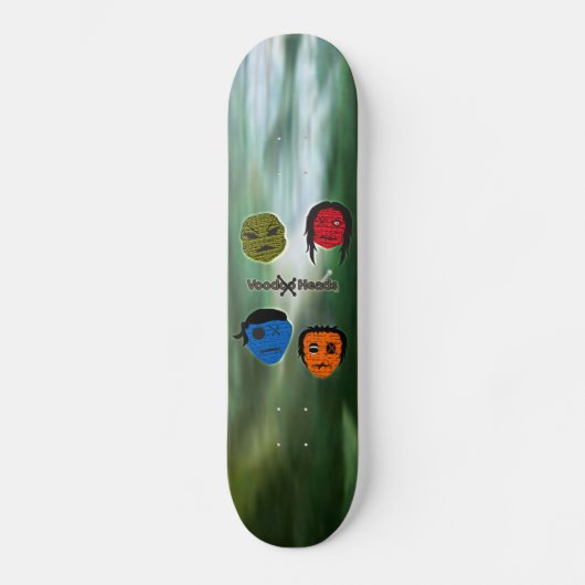 Voodoo Heads ~ Sumpf Skateboard (Vorderseite)