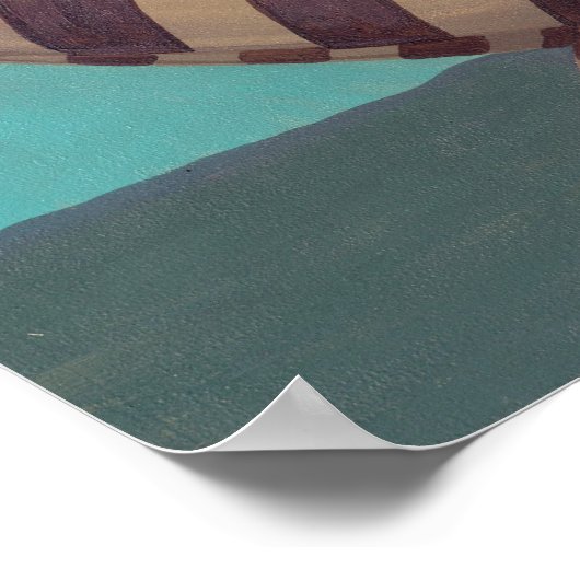 Voodoo in Blue Gothic Fee Print Poster (Ecke)