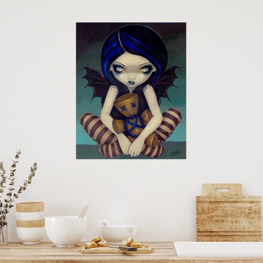 Voodoo in Blue Gothic Fee Print Poster (Küche)