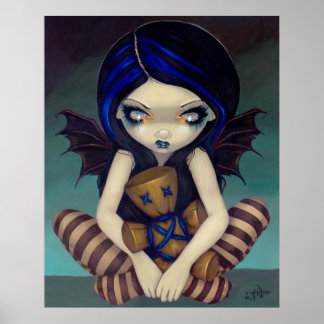 Voodoo in Blue Gothic Fee Print Poster