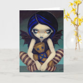 "Voodoo in der blauen" Gruß-Karte Karte (Gelbe Blume)