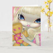 "Voodoo in der rosa" Gruß-Karte Karte (Gelbe Blume)