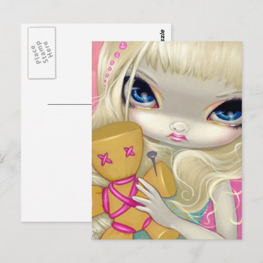 "Voodoo in Rosa" Postkarte (Vorne/Hinten)