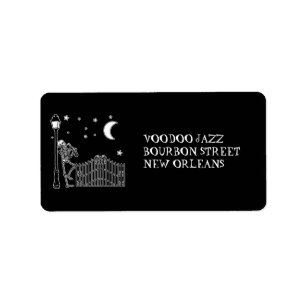 Voodoo-Jazzsaxophone-Spieler Adressaufkleber