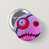 Voodoo-Lösungsmittel-Rosa Button (Vorne & Hinten)