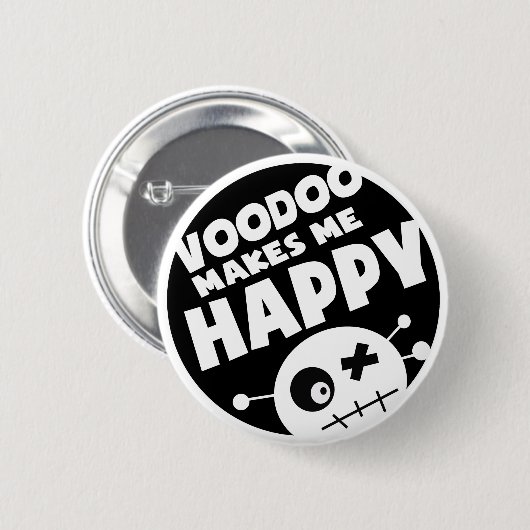 Voodoo macht mich glücklich button (Vorne & Hinten)