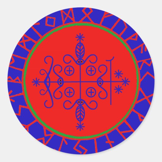 Voodoo Magik - Papa Legba Runder Aufkleber (Vorderseite)