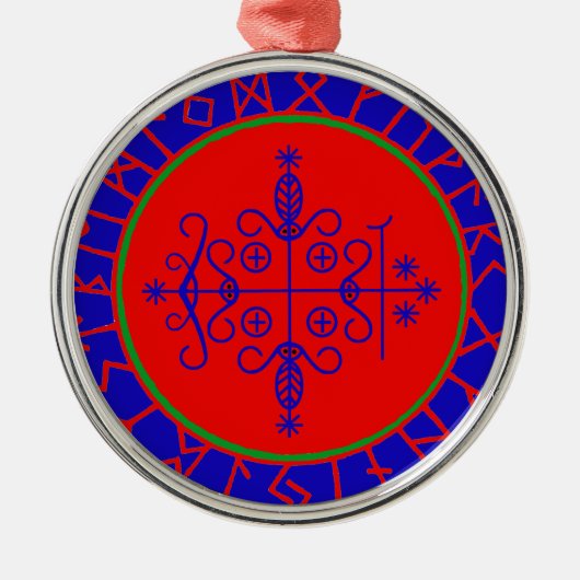 Voodoo Magik - Papa Legba Silbernes Ornament (Vorne)