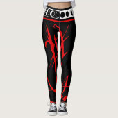 Voodoo Moon Devil Goth Leggings (Vorderseite)