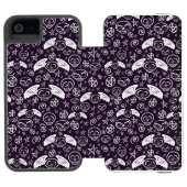 "Voodoo-" Muster Incipio iPhone Geldbeutel-Hülle (Folio Geöffnet)