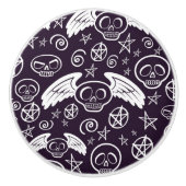 "Voodoo-" Muster Keramikknauf (Vorderseite)