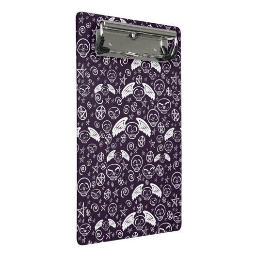 "Voodoo-" Muster Mini Klemmbrett (Schrägansicht)