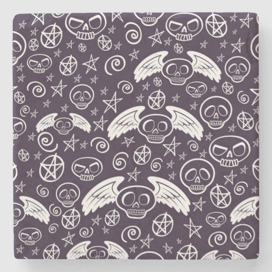 "Voodoo-" Muster Steinuntersetzer (Vorderseite)