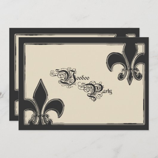 Voodoo-Party Einladung (Vorne/Hinten)