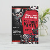 Voodoo Plushies Coffin Halloween Kostüm Party Einladung (Stehend Vorderseite)