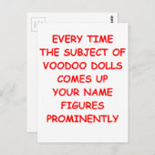 Voodoo Postkarte (Vorne/Hinten)