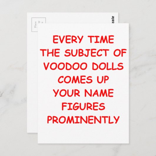 Voodoo Postkarte (Vorne/Hinten)