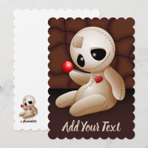 Voodoo-Puppe Cartoon verliebt Einladung