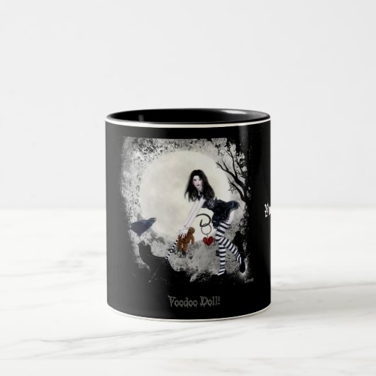Voodoo-Puppe Zweifarbige Tasse (Mittel)