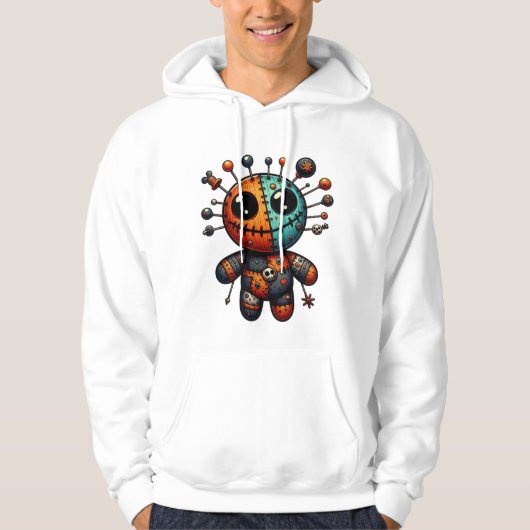 Voodoo Puppen mit Buttonen und Nadeln Hoodie (Vorderseite)