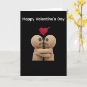 Voodoo-Puppen Valentinstag Karte (Gelbe Blume)