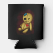 Voodoo Rag Doll mit Schaltflächen Patches und Butt Dosenkühler (Vorderseite)