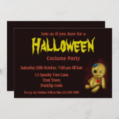 Voodoo Rag Doll mit Schaltflächen Patches und Butt Einladung (Vorne/Hinten)