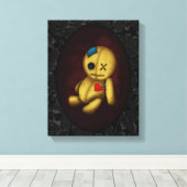 Voodoo Rag Doll mit Schaltflächen Patches und Butt Leinwanddruck (Insitu (Holzboden))