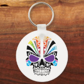 Voodoo Rainbow Skull Schlüsselanhänger (Vorderseite)