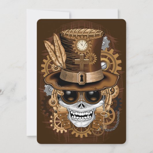 Voodoo-Retro-Maschine Einladung (Vorderseite)